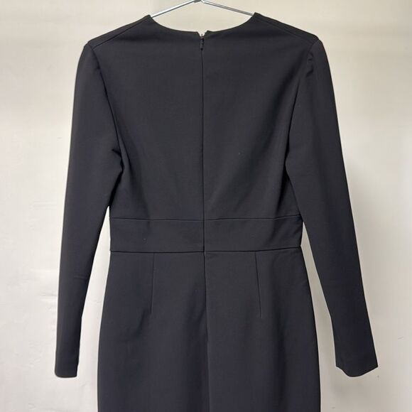 Gucci Compact Jersey Deep-V High Slit Long Sleeve Dress - Picture 11 of 13